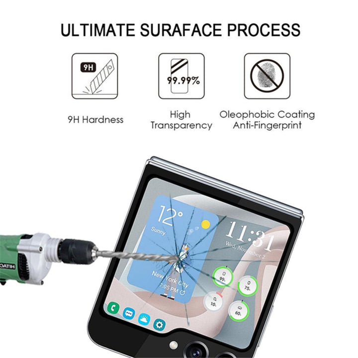 Samsung Galaxy Flip 6 / Flip7 FE 5G Screenprotector Full Cover – Glas – 2-Pack-Ilumina Benelux