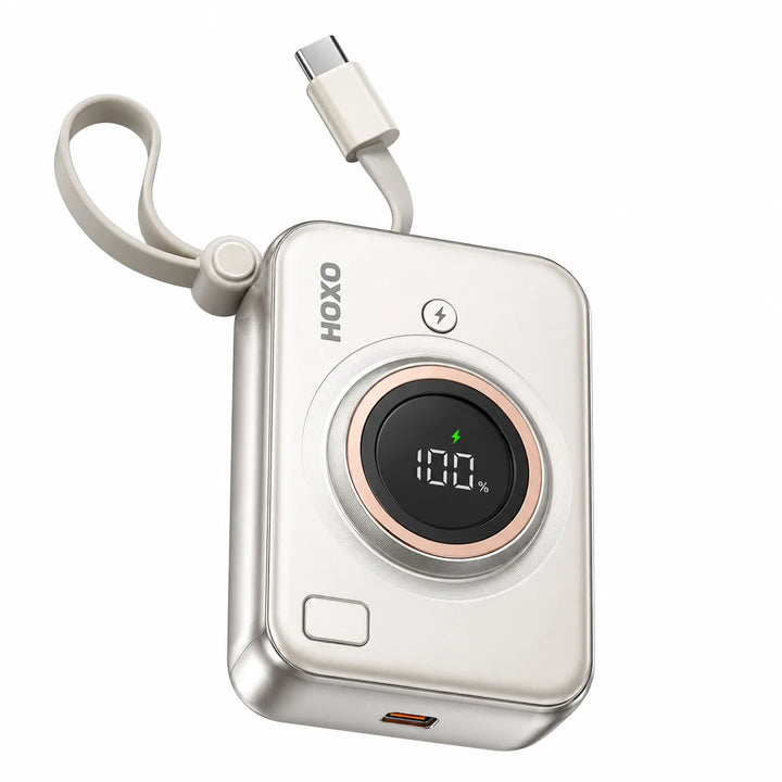 Powerbank 10000mAh - 22.5W Fast Charging - USB-C & Lightning Kabel Ingebouwd - Mini Powerbank - Snellader voor iPhone & Samsung-Ilumina Benelux