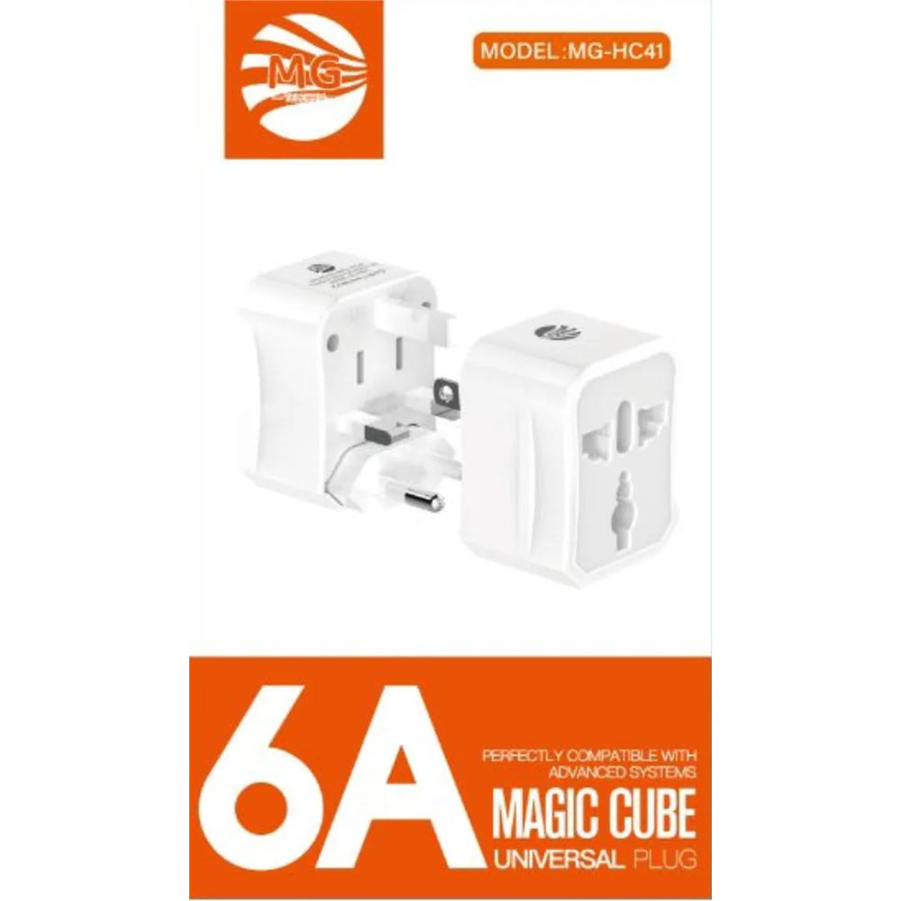 Magic Cube Universele Reisadapter – 6A – Wereldstekker – Wit-Ilumina Benelux
