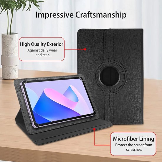 7 inch tablet Hoesjes – 360° draaibaar – Standfunctie – Blauw-Tablethoesjes-Ilumina Benelux