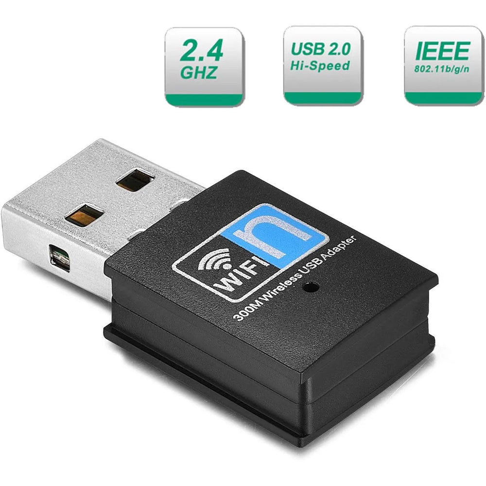 USB WiFi Adapter 300 Mbps - Draadloze USB Netwerkadapter - WiFi Dongle - IEEE 802.11b/g/n - Windows, Mac & Linux-Ilumina Benelux