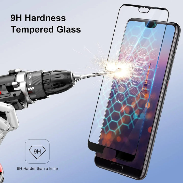 Huawei P20 Pro Screenprotector Full Cover – 9H Gehard Glas – 4-Pack-Ilumina Benelux