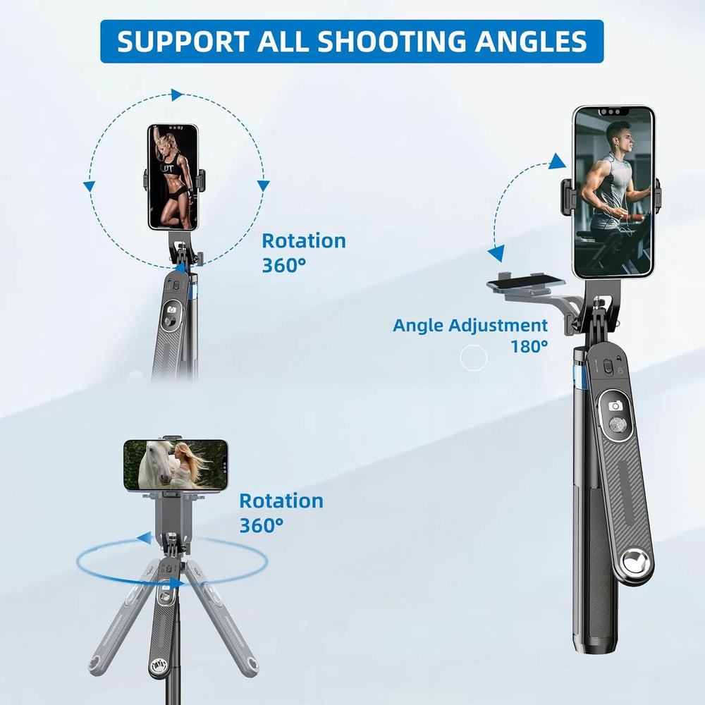 Selfie Stick & Statief met Afstandsbediening – 180 cm Uitschuifbaar – 3-in-1 Telefoonhouder – Geschikt voor iPhone, Android, Camera & GoPro – Zwart