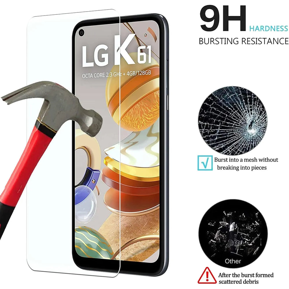 LG K61 Screenprotector Glas Gehard 9H – Anti-kras – 5-Pack-Ilumina Benelux