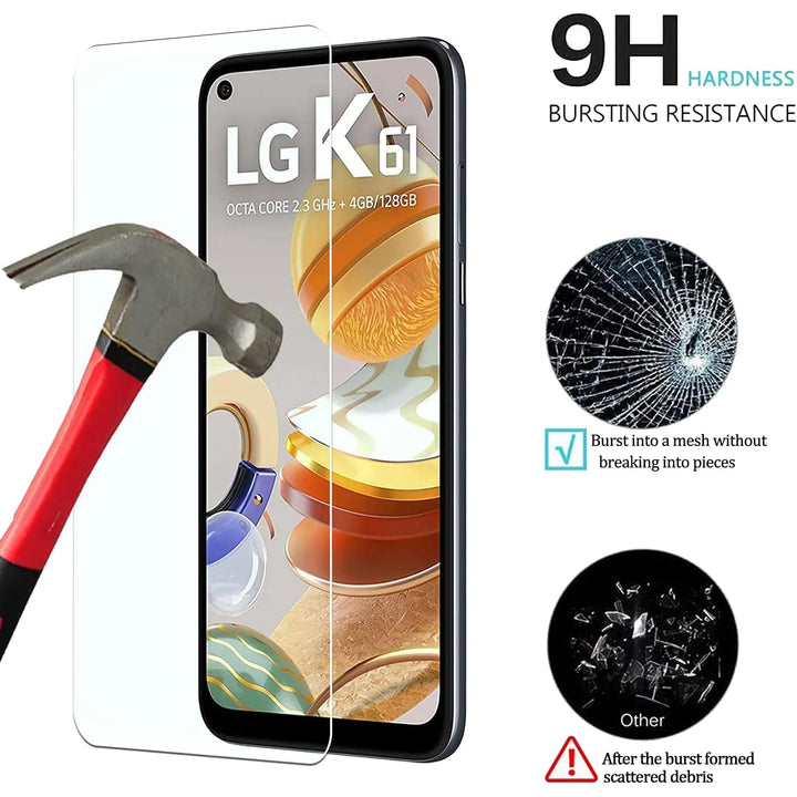 LG K61 Screenprotector Glas Gehard 9H – Anti-kras – 5-Pack-Ilumina Benelux