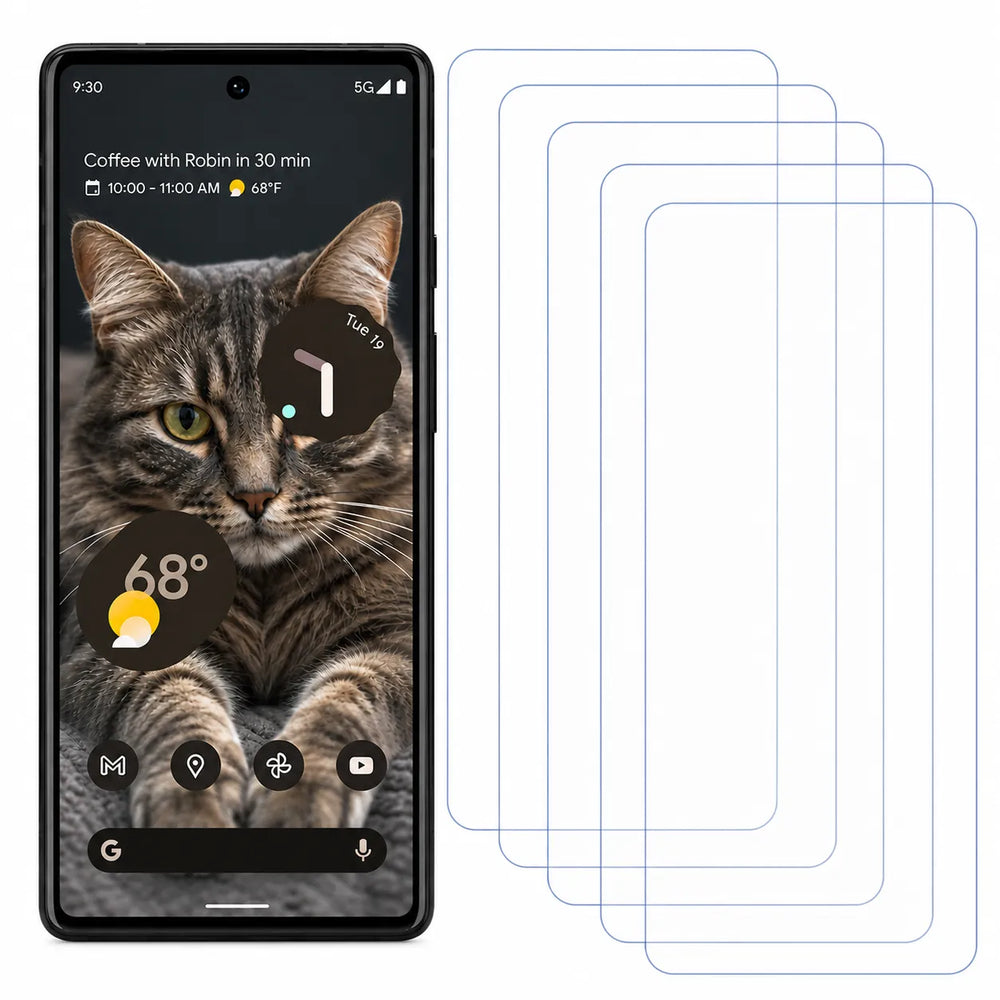 Google Pixel 6 – Screenprotector – 5-Pack Tempered Glas-Ilumina Benelux