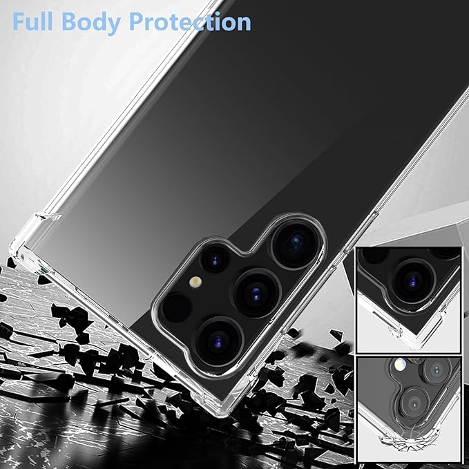Samsung Galaxy S25 Ultra Hoesjes – Siliconen Backcover – Schokbestendig – Anti Shock – Zwart-Ilumina Benelux