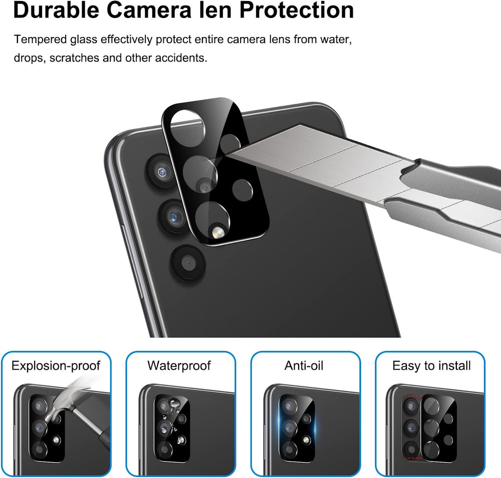 Camera Lens Protector – Samsung Galaxy A32 4G – 9H Gehard Glas – Zwart-Ilumina Benelux