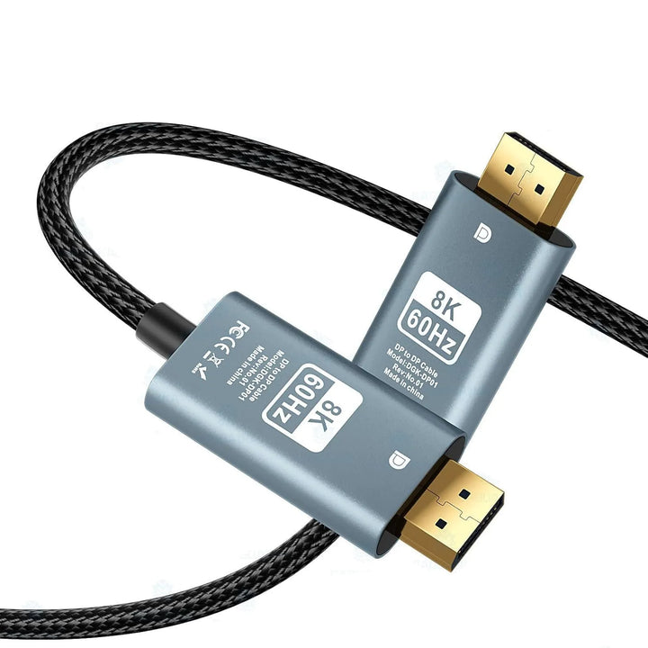 DisplayPort naar DisplayPort Kabel 2 Meter – 8K 60Hz – DP 1.4 High Speed Kabel – HDR-Ilumina Benelux