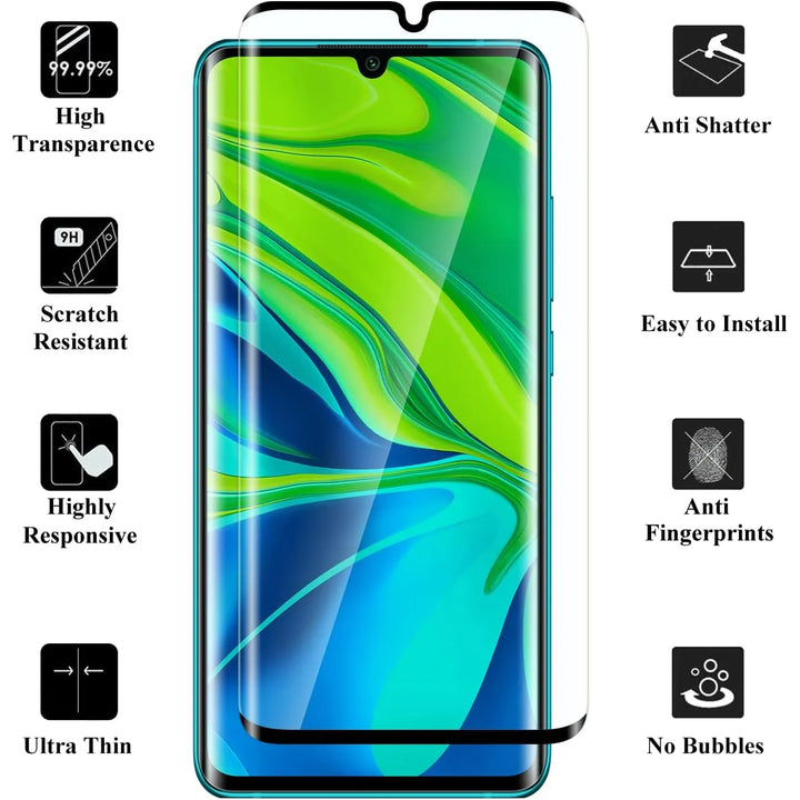 Xiaomi Mi Note 10 / Mi Note 10 ProScreenprotector Full Glas - 3x-Ilumina Benelux