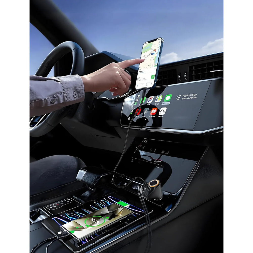 66W 4-in-1 USB-C PD & QC3.0 Fast Charge Autolader met 3 USB Poorten-Ilumina Benelux