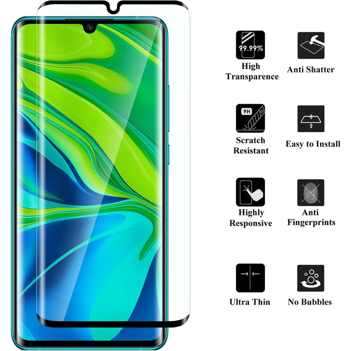 Xiaomi Mi Note 10/10 Pro Screenprotector Full Glas - 5x-Ilumina Benelux