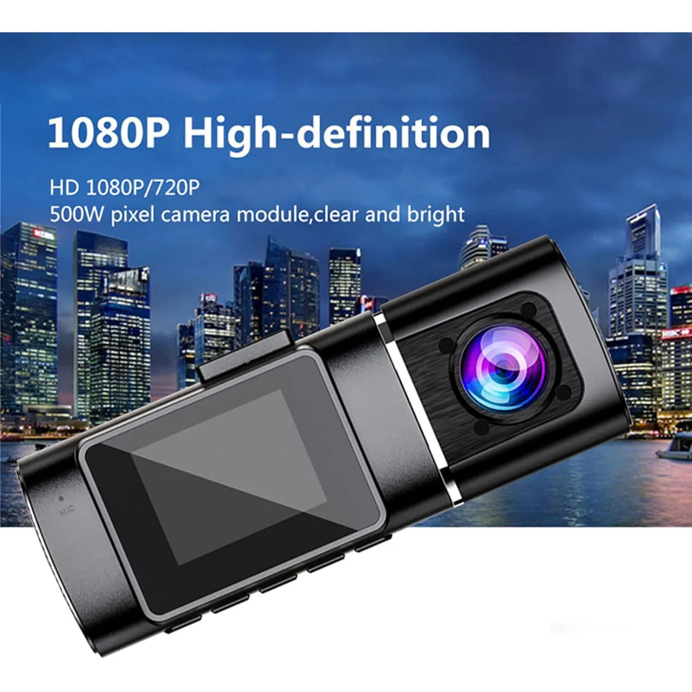 Dashcam Voor & Achter 1080P Full HD – Dual Lens Auto Camera – Nachtzicht – G-Sensor – Loop Recording – 170° Groothoek