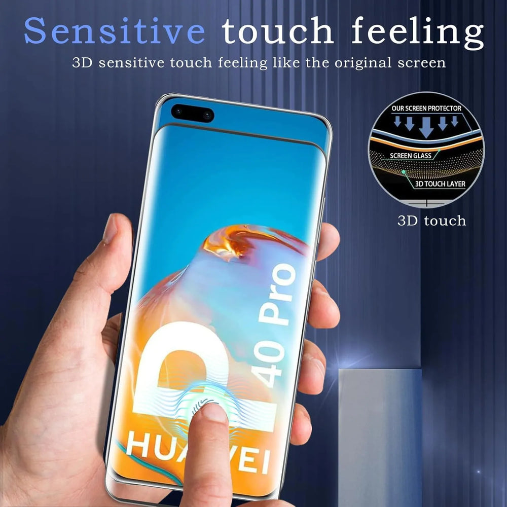 Huawei P40 Pro Screenprotector Glas Gehard 9H Full Cover – 4-Pack-Ilumina Benelux