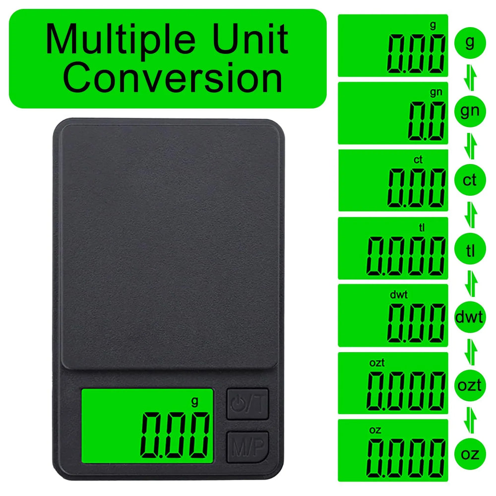 Digitale Precisie Weegschaal – 0,01g tot 1000g – Keukenweegschaal – Sieradenweegschaal – Koffieweegschaal – LCD Display met Achtergrondverlichting-Ilumina Benelux