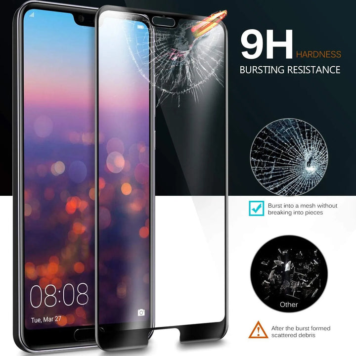Huawei P20 Pro Screenprotector Full Cover – 9H Gehard Glas – 4-Pack-Ilumina Benelux