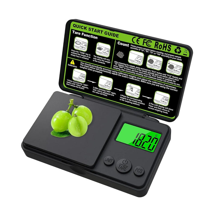 Digitale Precisie Weegschaal 1000g x 0,01g – Pocket Scale – Mini Weegschaal met LCD Display – Sieraden, Koffie, Specerijen en Laboratorium-Ilumina Benelux
