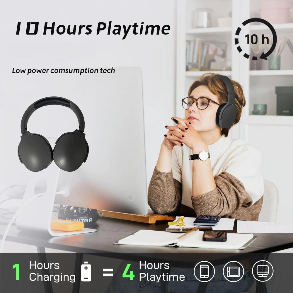 Draadloze Over-Ear Koptelefoon – Bluetooth Headset – Noise Cancelling – Opvouwbaar – Microfoon – Groen
