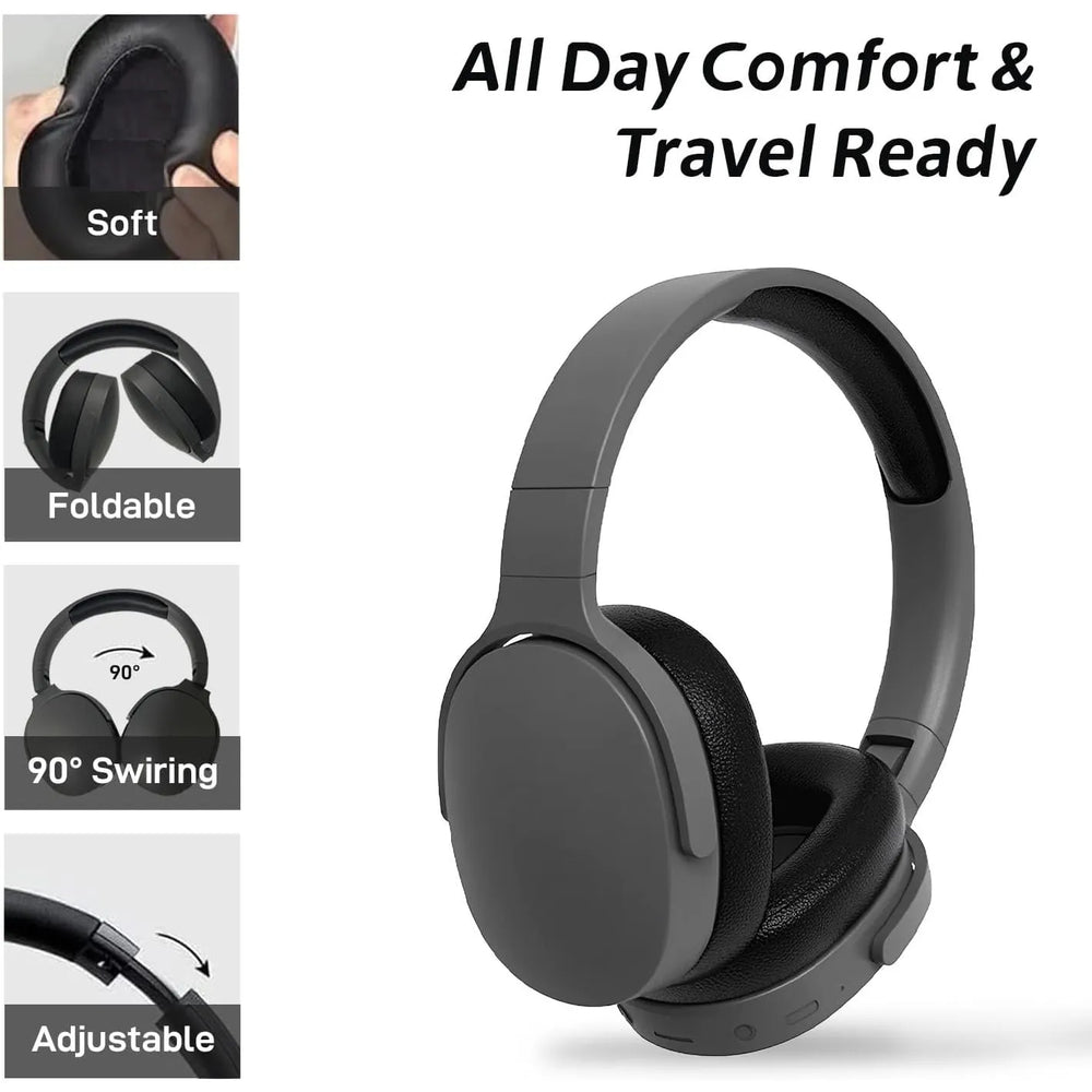 Draadloze Over-Ear Koptelefoon – Bluetooth Headset – Noise Cancelling – Opvouwbaar – Microfoon – Groen