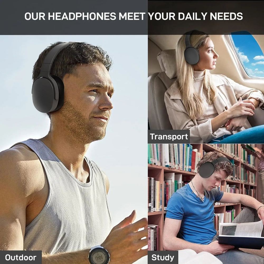 Draadloze Over-Ear Koptelefoon – Bluetooth Headset – Noise Cancelling – Opvouwbaar – Microfoon – Groen