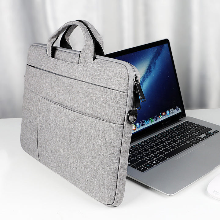 Laptop sleeve 13.3 inch – Aktetas model – Geschikt voor Notebook/MacBook – LuxeBass H721 – Grijs-Ilumina Benelux