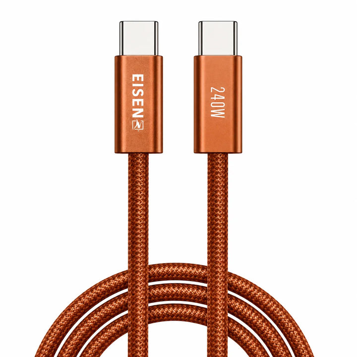 240W USB-C naar USB-C Snellaadkabel 2 Meter Gevlochten-Ilumina Benelux