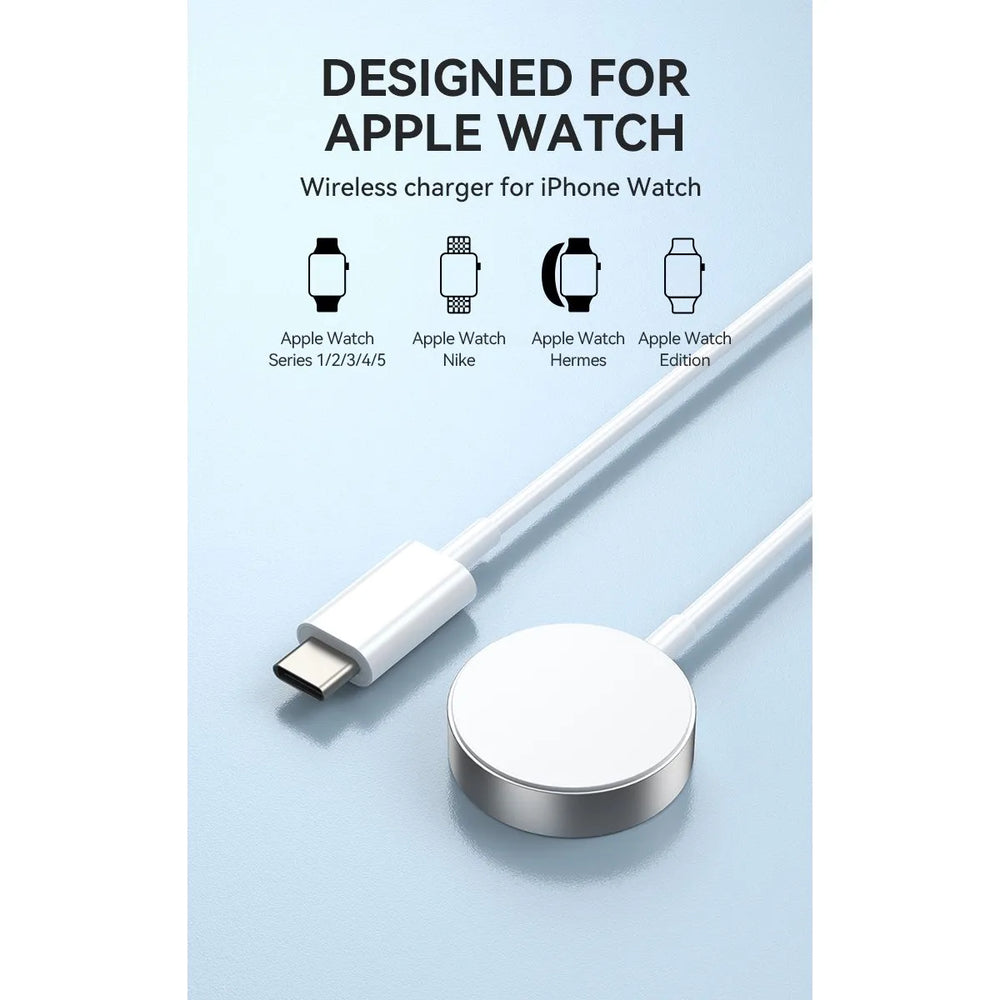 Magnetische Oplader voor Apple Watch – 5W – USB-C – 1 Meter – Wit-Ilumina Benelux