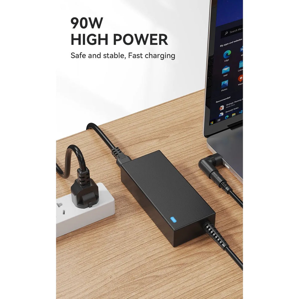 90W Universele Laptop Oplader – 12 Verwisselbare Connectoren – Geschikt voor HP, Dell, Lenovo, Acer, Asus, Toshiba en meer-Ilumina Benelux