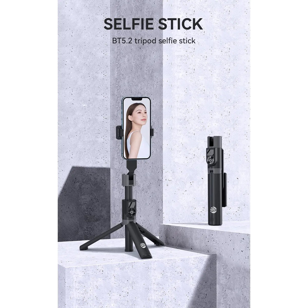 Selfiestick met Statief en Bluetooth Afstandsbediening – 100 cm – Zwart-Ilumina Benelux