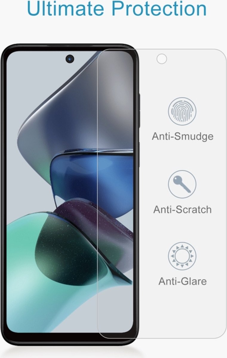 Motorola Moto G23 Screenprotector Gehard 9H – Anti-kras – 1-Pack-Ilumina Benelux