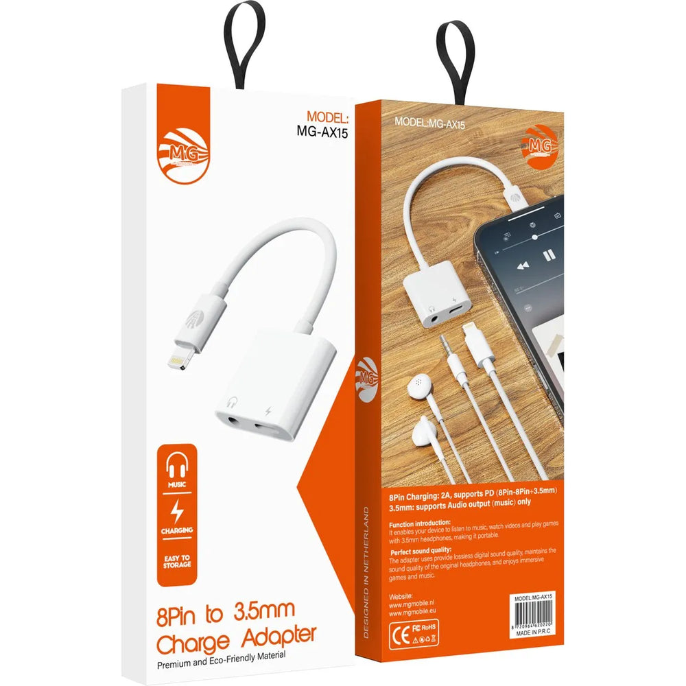 Lightning naar 3,5mm Audio Adapter met Opladen – Lightning Audio Splitter – Geschikt voor iPhone-Ilumina Benelux