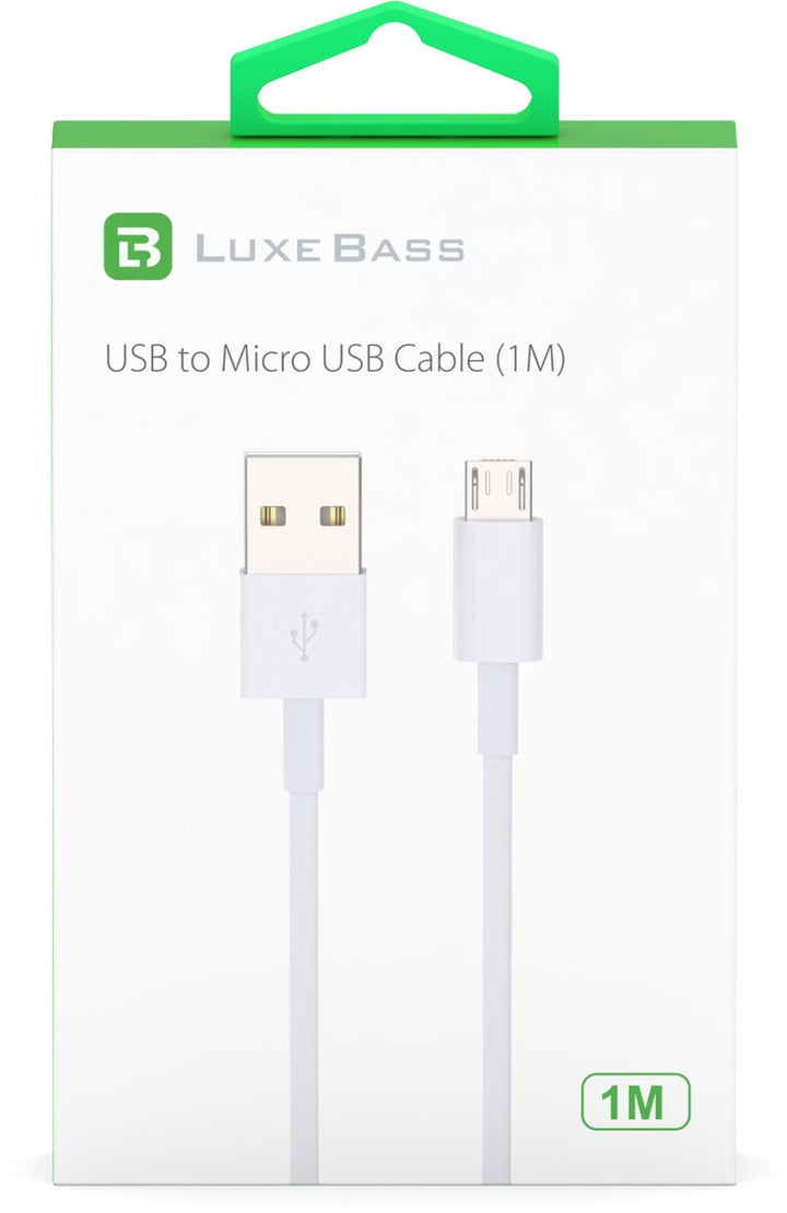 Micro USB Oplaadkabel – Geschikt voor Nokia, Samsung, Sony, LG, HTC, Kindle – Data & Opladen – 1 Meter – Wit-USB-Kabels-Ilumina Benelux