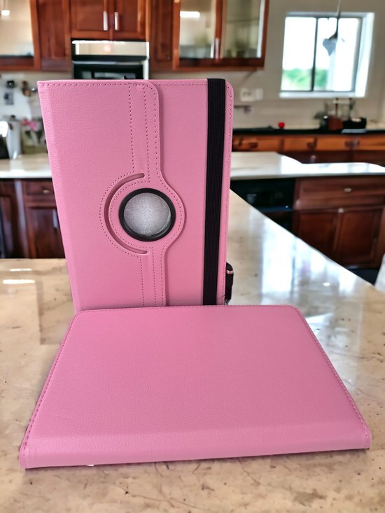 8 inch Tablet Hoesjes – 360° draaibaar – Multi-stand Standfunctie – Lichtroze-Tablethoesjes-Ilumina Benelux
