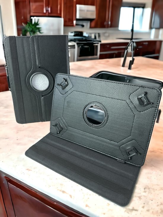 8 inch Tablet Hoesjes – 360° draaibaar – Multi-stand Standfunctie – Zwart-Tablethoesjes-Ilumina Benelux