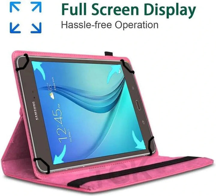 10 inch Tablet Hoesjes – 360° draaibaar – Standfunctie – Roze-Tablethoesjes-Ilumina Benelux