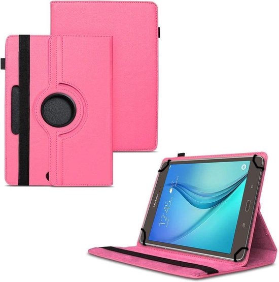10 inch Tablet Hoesjes – 360° draaibaar – Standfunctie – Roze-Tablethoesjes-Ilumina Benelux