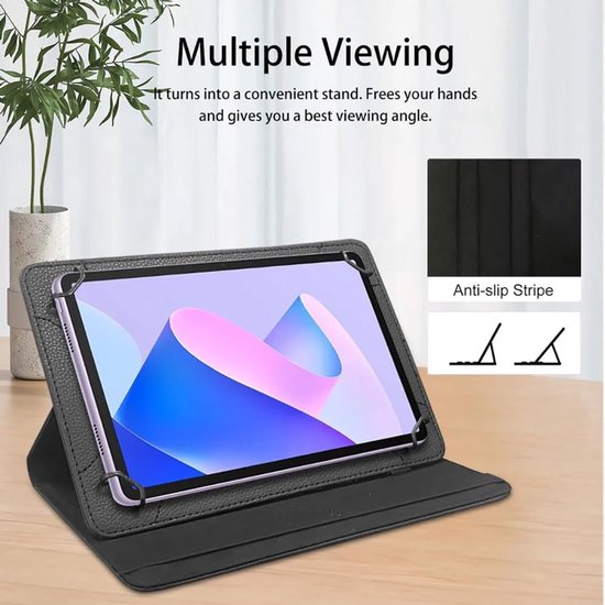 8 inch tablet Hoesjes – 360° draaibaar – Standfunctie – Blauw-Tablethoesjes-Ilumina Benelux