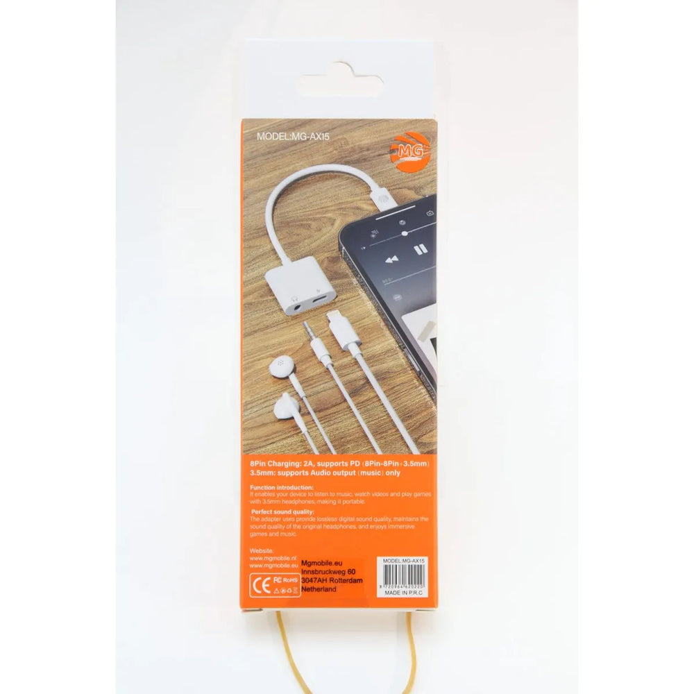 Lightning naar 3,5mm Audio Adapter met Opladen – Lightning Audio Splitter – Geschikt voor iPhone-Ilumina Benelux