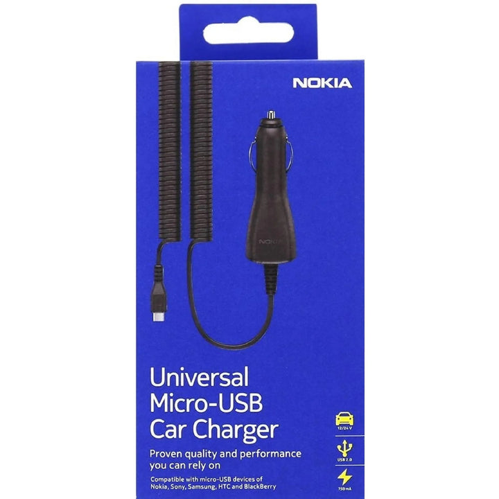 Nokia DC-15 Universele Micro USB Autolader Zwart 750mA met Micro-USB Kabel-Ilumina Benelux