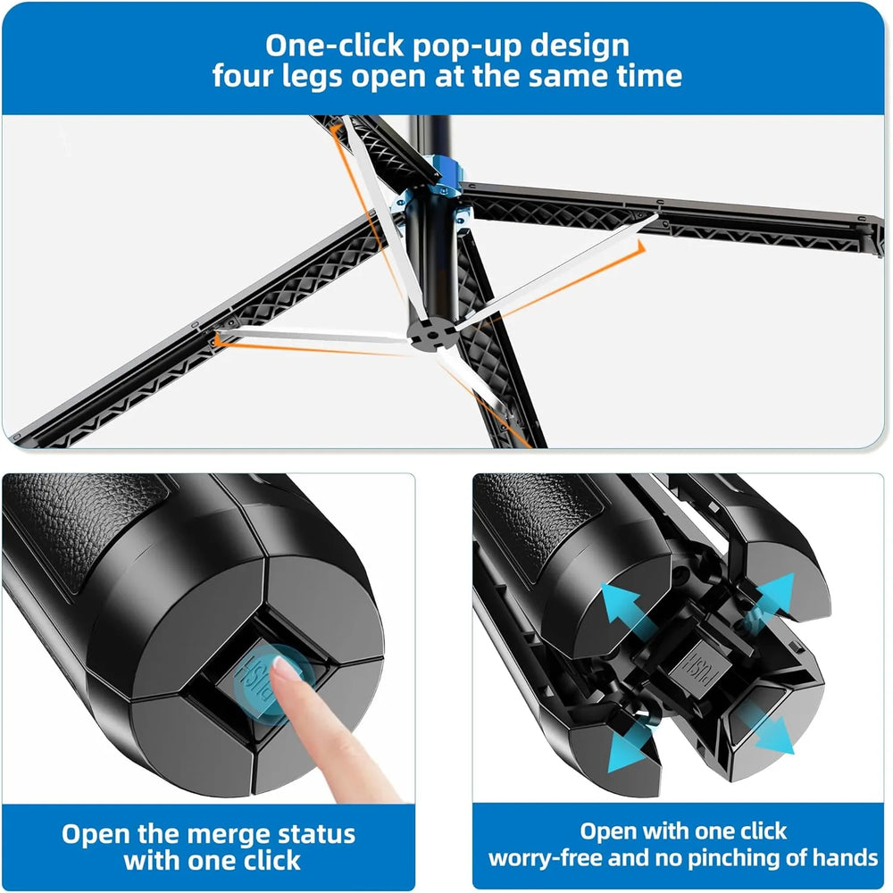 Selfie Stick & Statief met Afstandsbediening – 180 cm Uitschuifbaar – 3-in-1 Telefoonhouder – Geschikt voor iPhone, Android, Camera & GoPro – Zwart