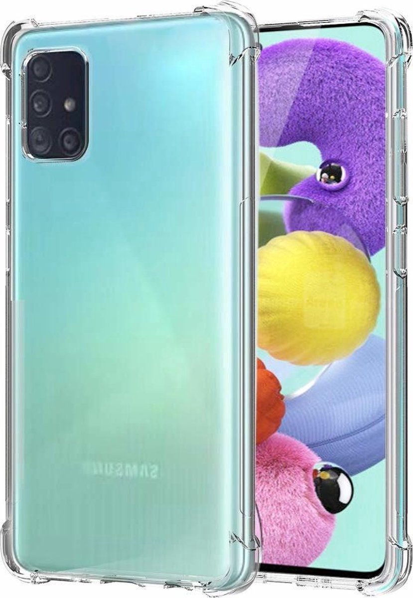Samsung Galaxy A71 Hoesjes – Siliconen Backcover – Schokbestendig – Transparant-Ilumina Benelux
