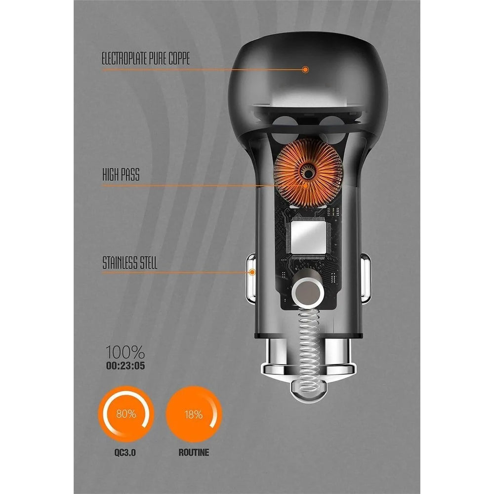 LDNIO C503Q 36W Quick Charge Autolader met Micro-USB Kabel-Ilumina Benelux