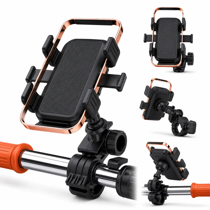 Universele Fiets- en Motor Telefoonhouder – 360° Draaibaar – Zwart-Ilumina Benelux