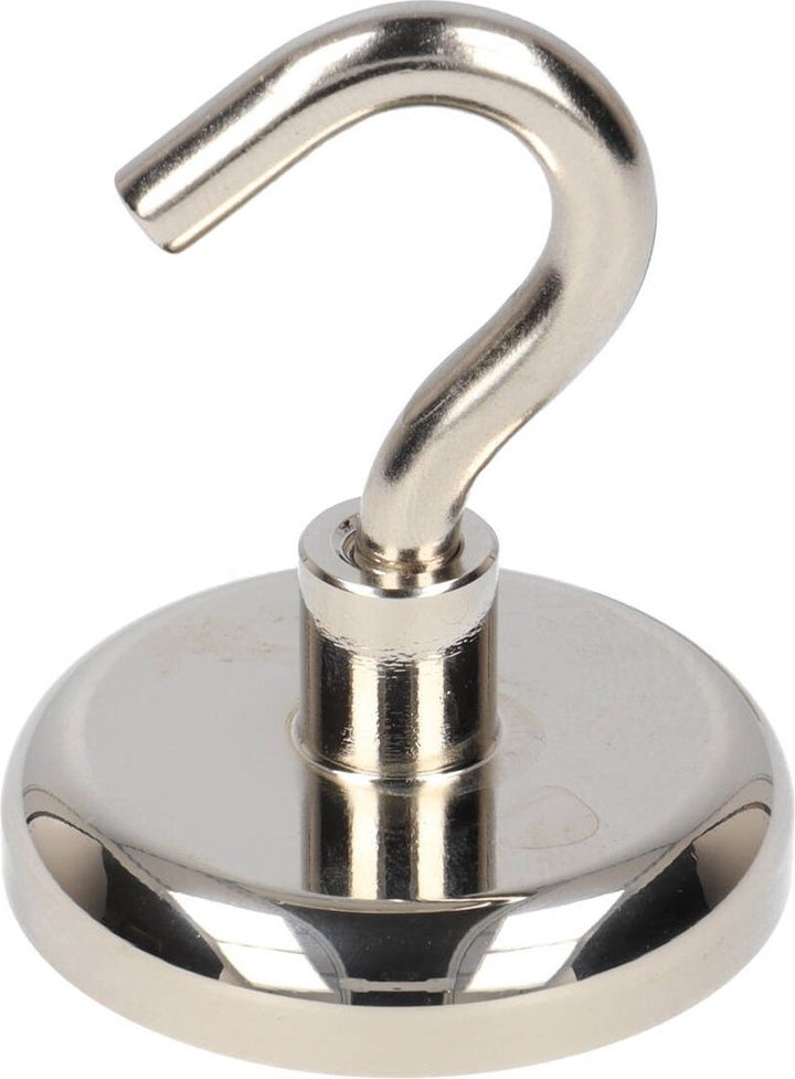 Magneethaakjes – Neodymium Haakmagneet – Super Sterk – 6x6,6 cm – Zilver-Ophangmagneet-Ilumina Benelux