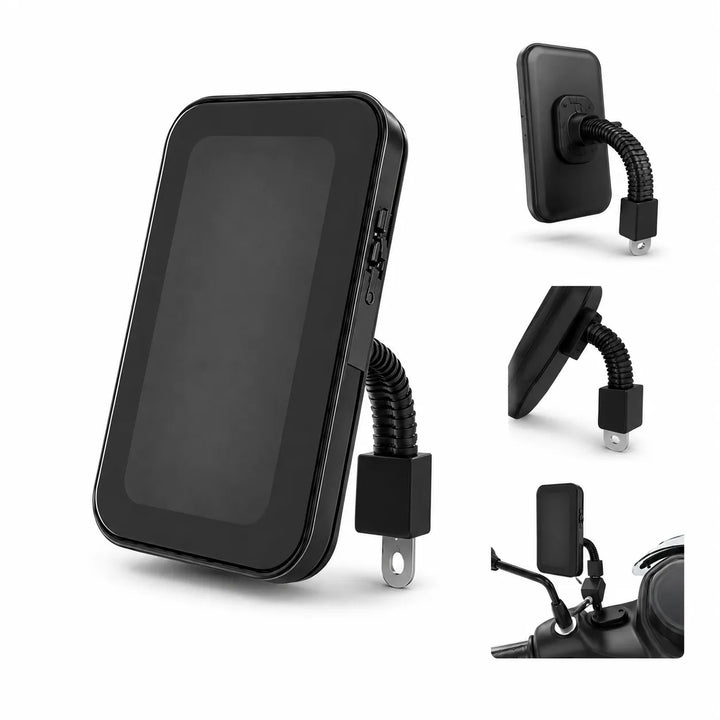 Motor Telefoonhouder Waterdicht – Universele Smartphone Houder voor Motor, Scooter en Fiets – 360° Draaibaar – Zwart-Ilumina Benelux