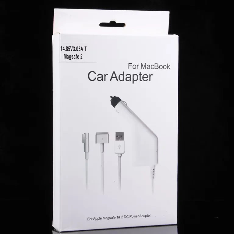 85W MagSafe 2 Autolader 20V 4.25A voor Apple MacBook met USB Poort Wit-Ilumina Benelux