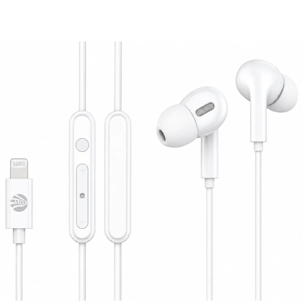 DS350 Lightning Oordopjes – In-Ear Stereo Headset met Microfoon – Wit-Ilumina Benelux