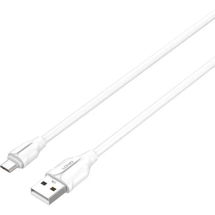 LDNIO LS361 USB-A naar Micro USB Kabel – 1 Meter – 2.4A Fast Charging Kabel – Wit-Ilumina Benelux