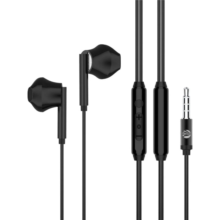 Stereo Oordopjes – 3.5mm Jack – In-Ear Headset met Microfoon – Zwart-Ilumina Benelux