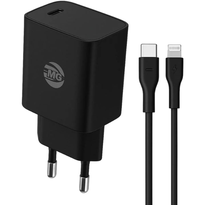 Adapter Set – 25W Snellader – USB-C Adapter – 1 Meter USB-C naar Lightning Kabel – Zwart-Ilumina Benelux